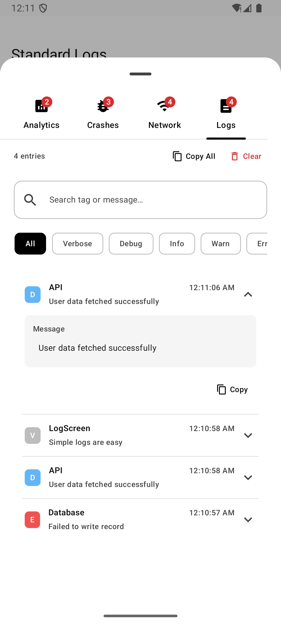 AELog Logs