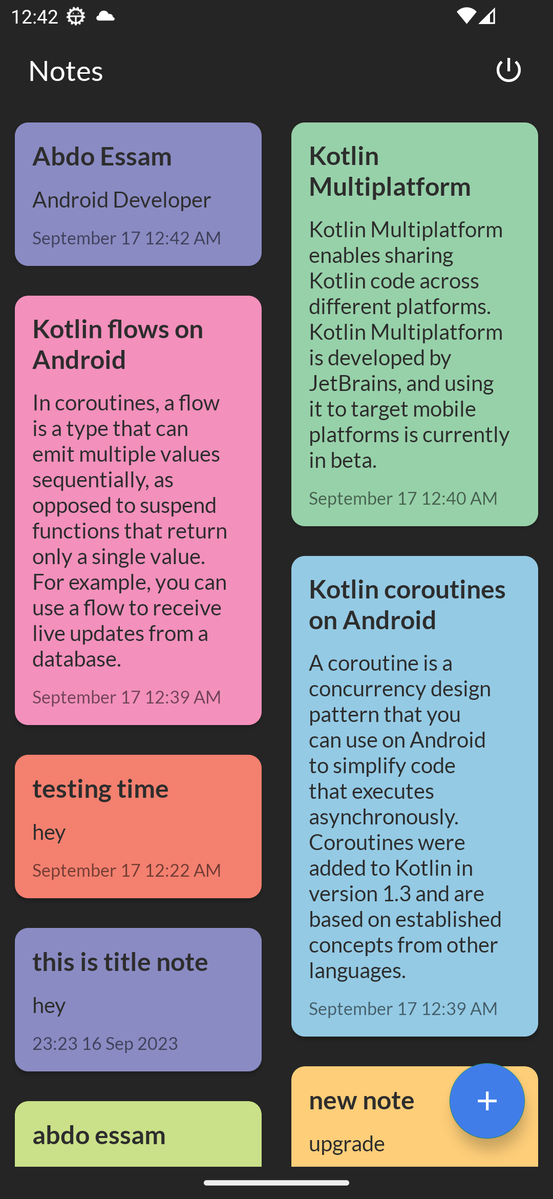 Notes App